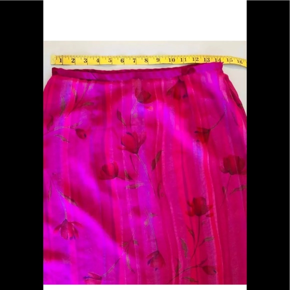 Worthington Skirt Sz 10 Elegant Bohemian Floral Roses Summer Skirt - Picture 7 of 12